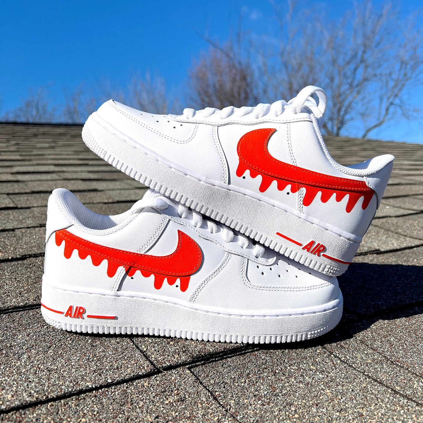 Nike Air Force One Red Drip