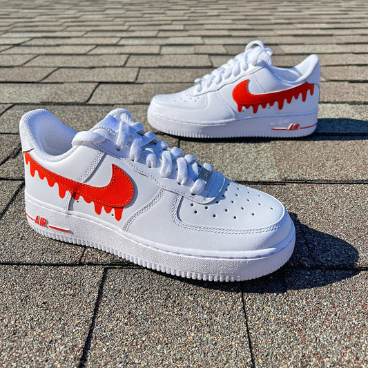 Nike Air Force One Red Drip